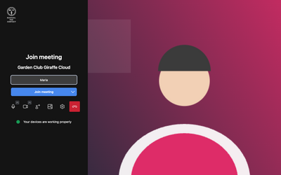 Join page with camera preview