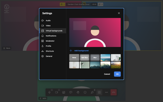 Select background