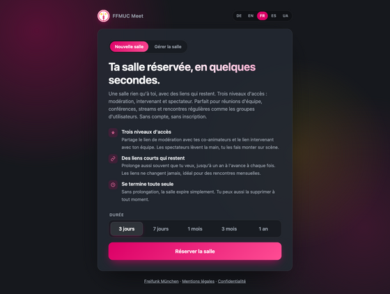 Page de réservation